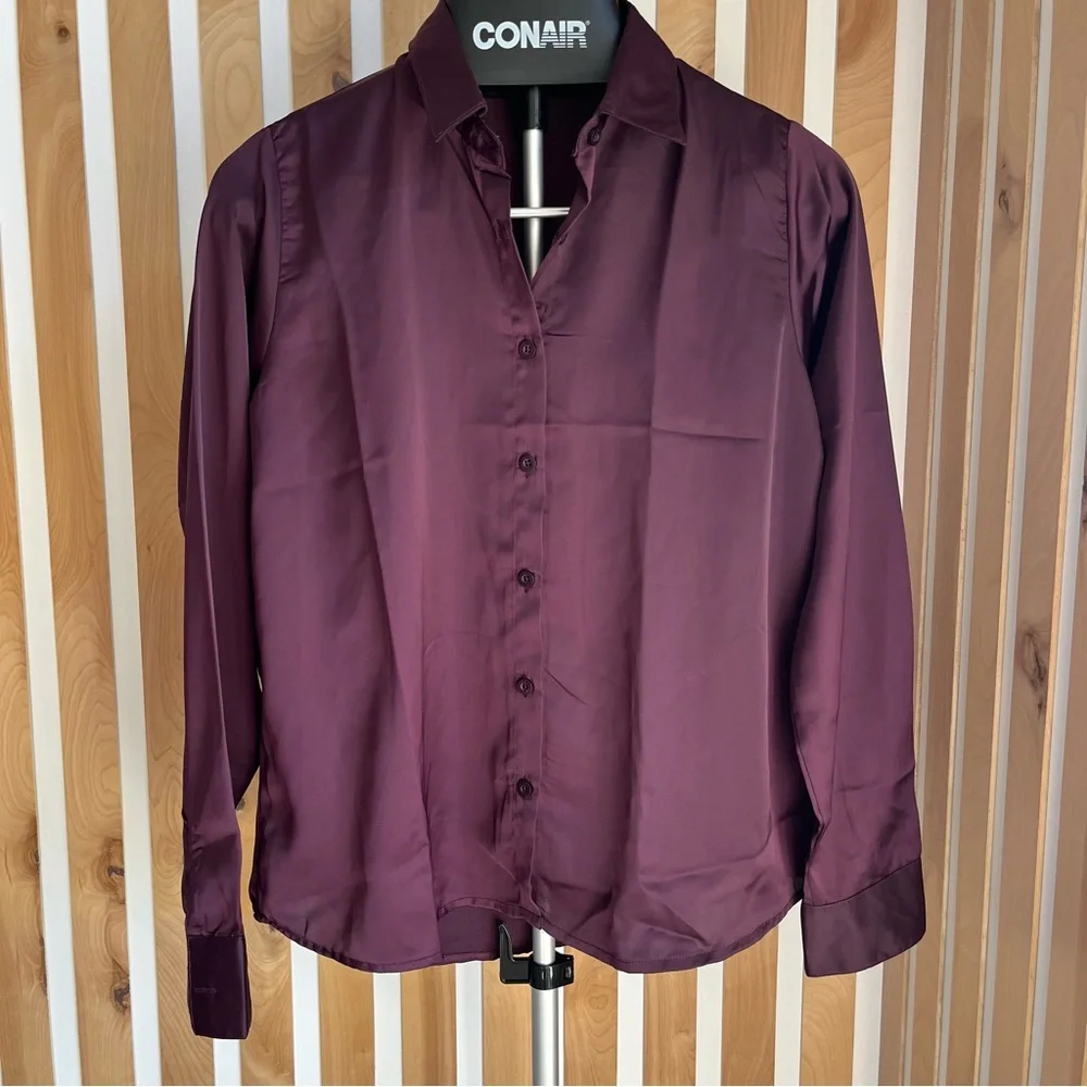 Purple Button-Up Shirt - Picture 1 of 5